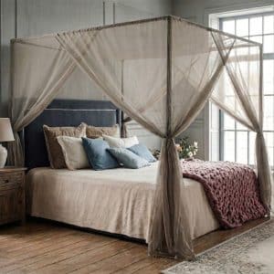 EMF 5G Protection BlocSilver® Four Poster Bed Canopy With Steel Frame