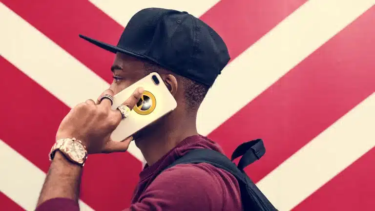 emf sticker on phone