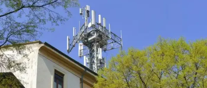 Cell tower in residential area